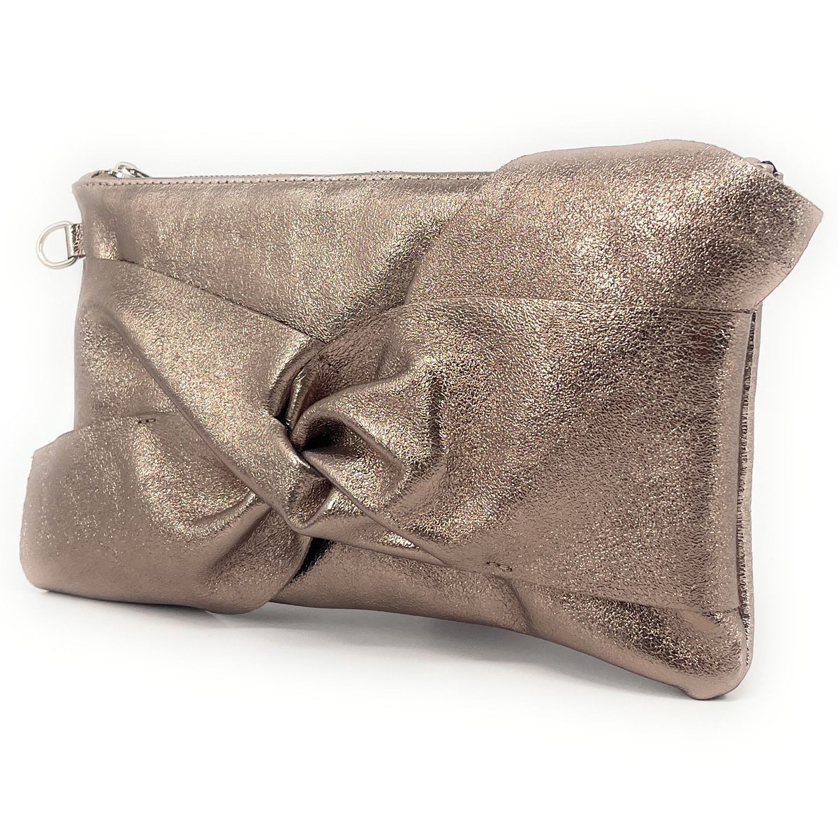 Pochette en cuir irisé SHERAZADE champagne, OH MY BAG