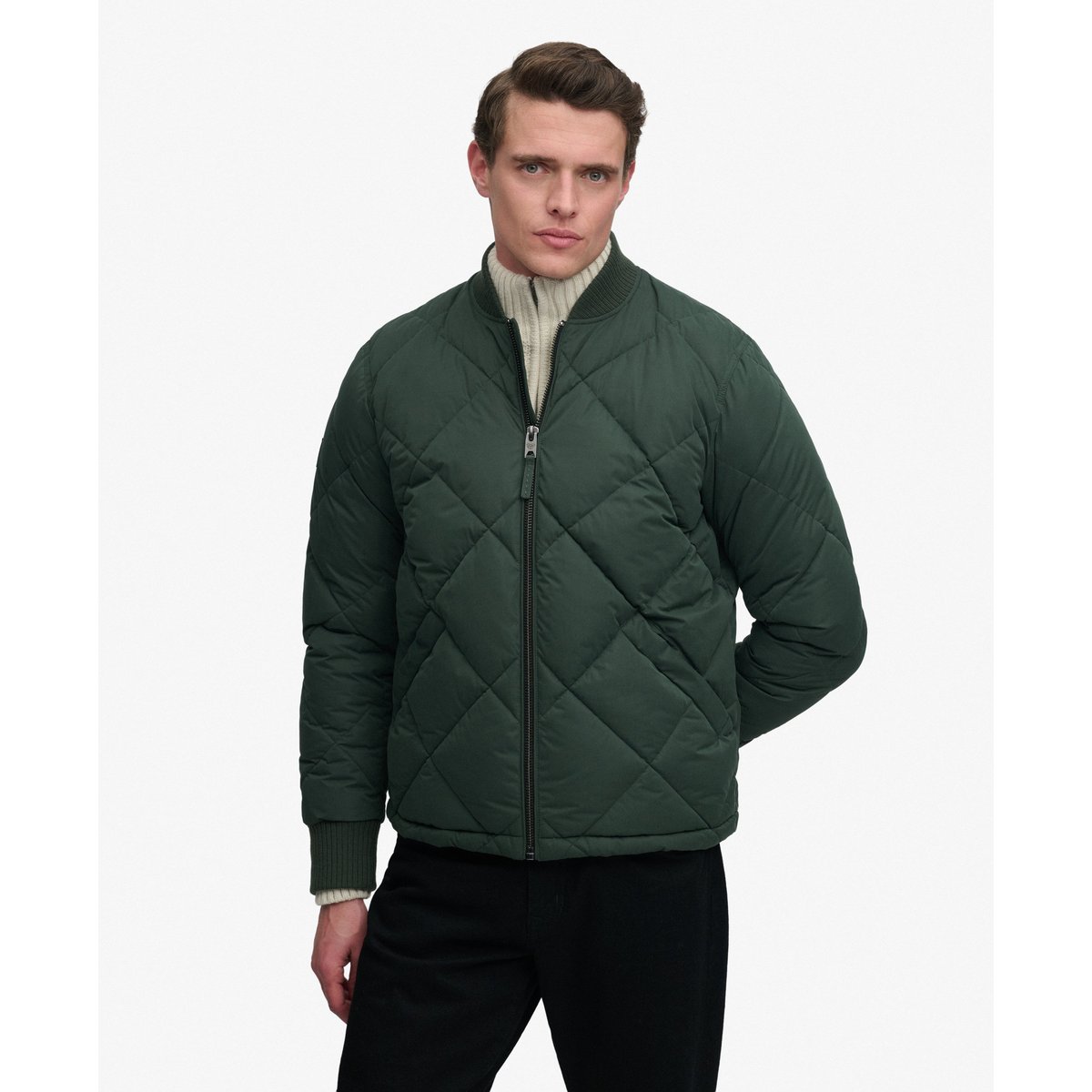 Veste Matelassée en Losanges vert sac polochon, SUPERDRY
