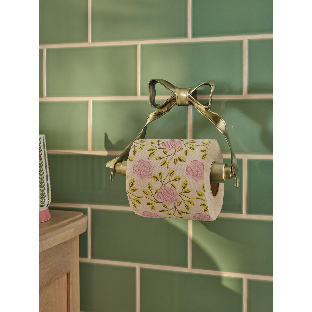 Porte-rouleau de papier toilette avec nœud doré, NEXT