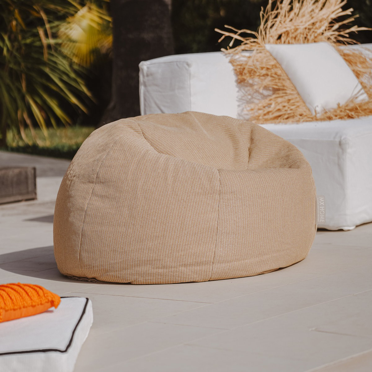 Pouf XL extérieur flottant beige, MX HOME