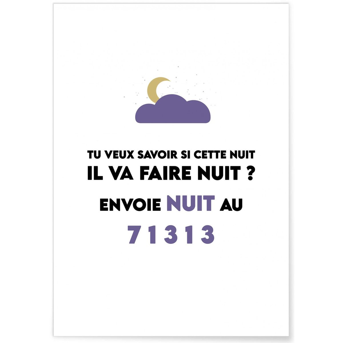 Affiche Envoie nuit blanc, L'AFFICHERIE