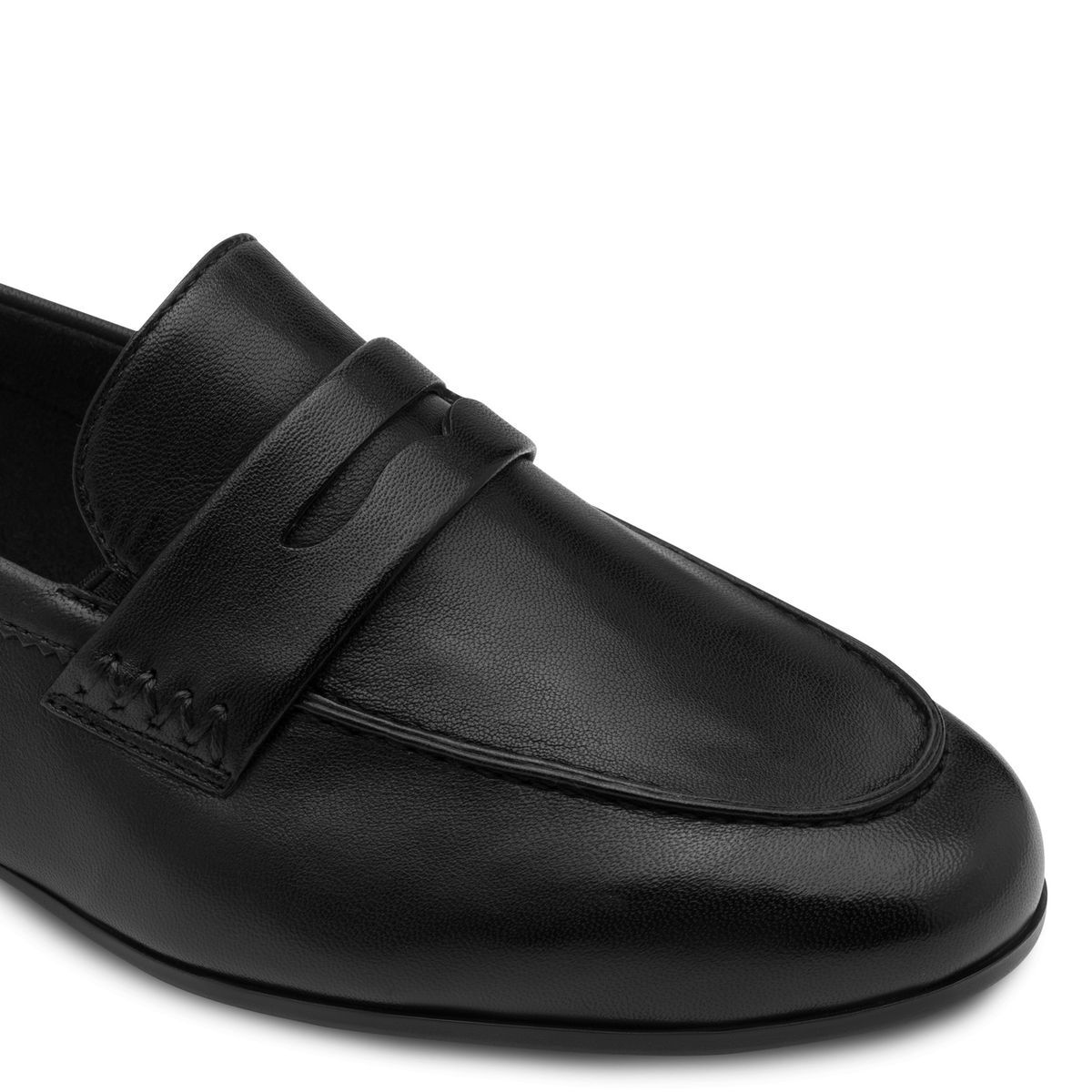 Slipper en cuir noir cuir, TAMARIS