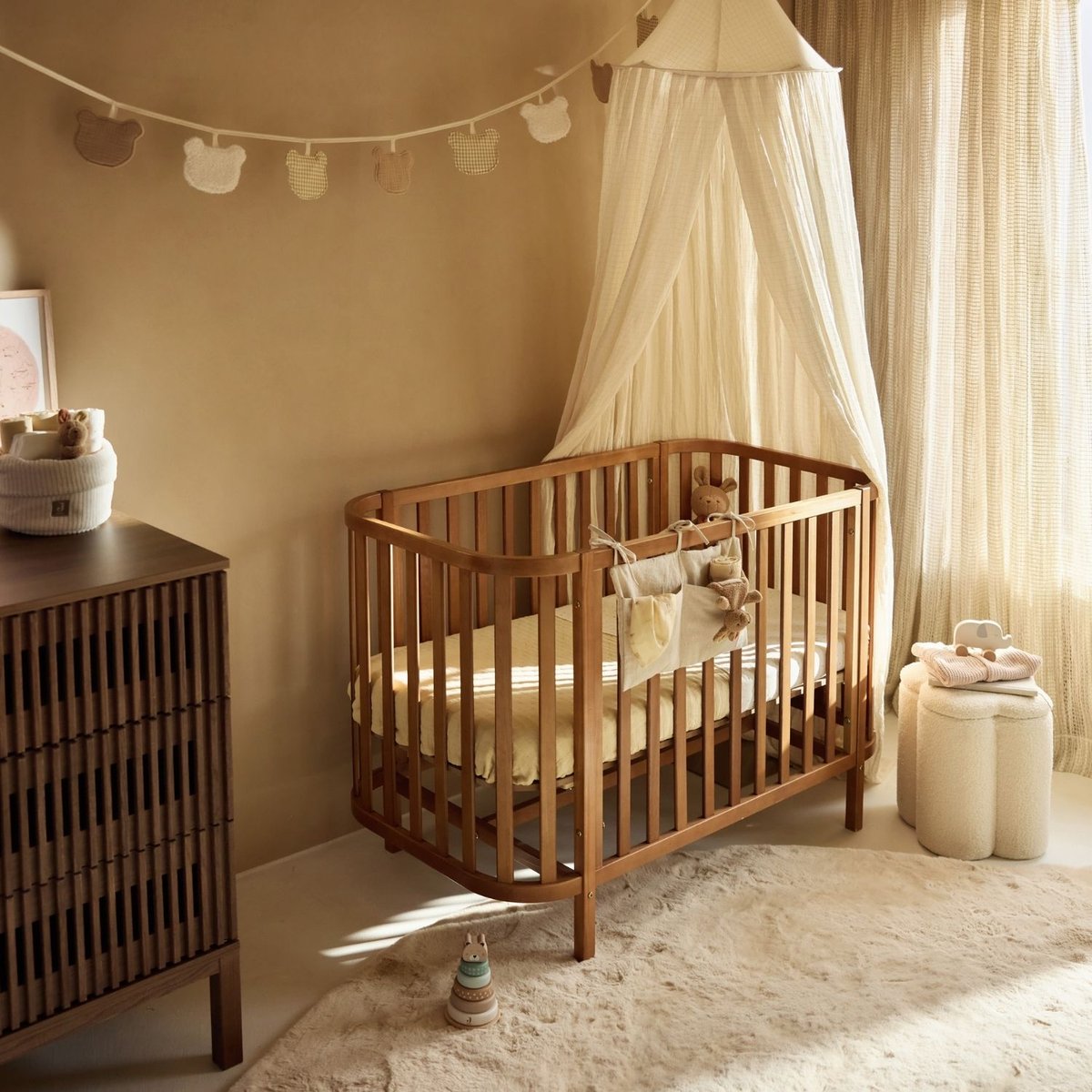 Guirlande de fanions marron, beige, écru, JOLLEIN