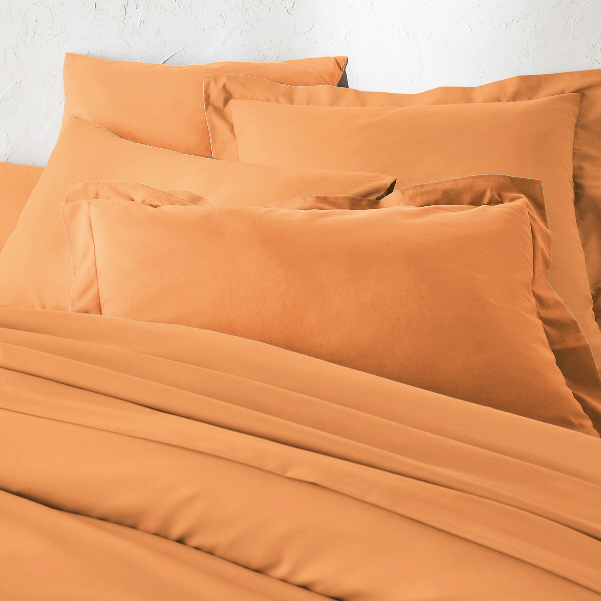 Housse de couette unie en polycoton, Scenario mangue, LA REDOUTE INTERIEURS