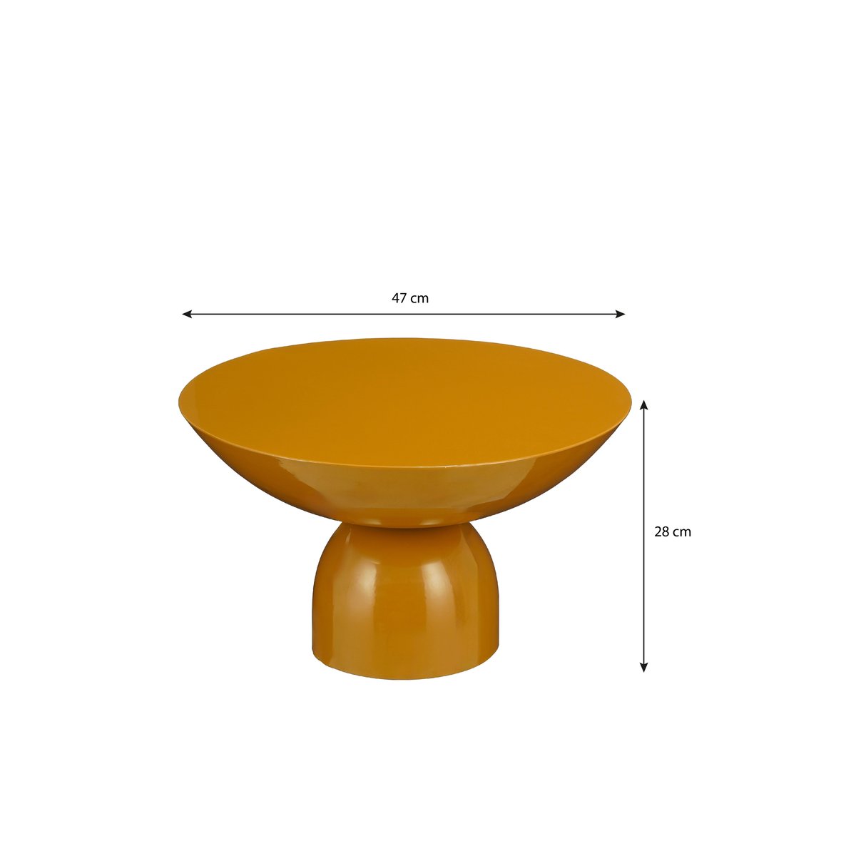 Table d'appoint H28 cm CELISE brun, MICA DECORATIONS