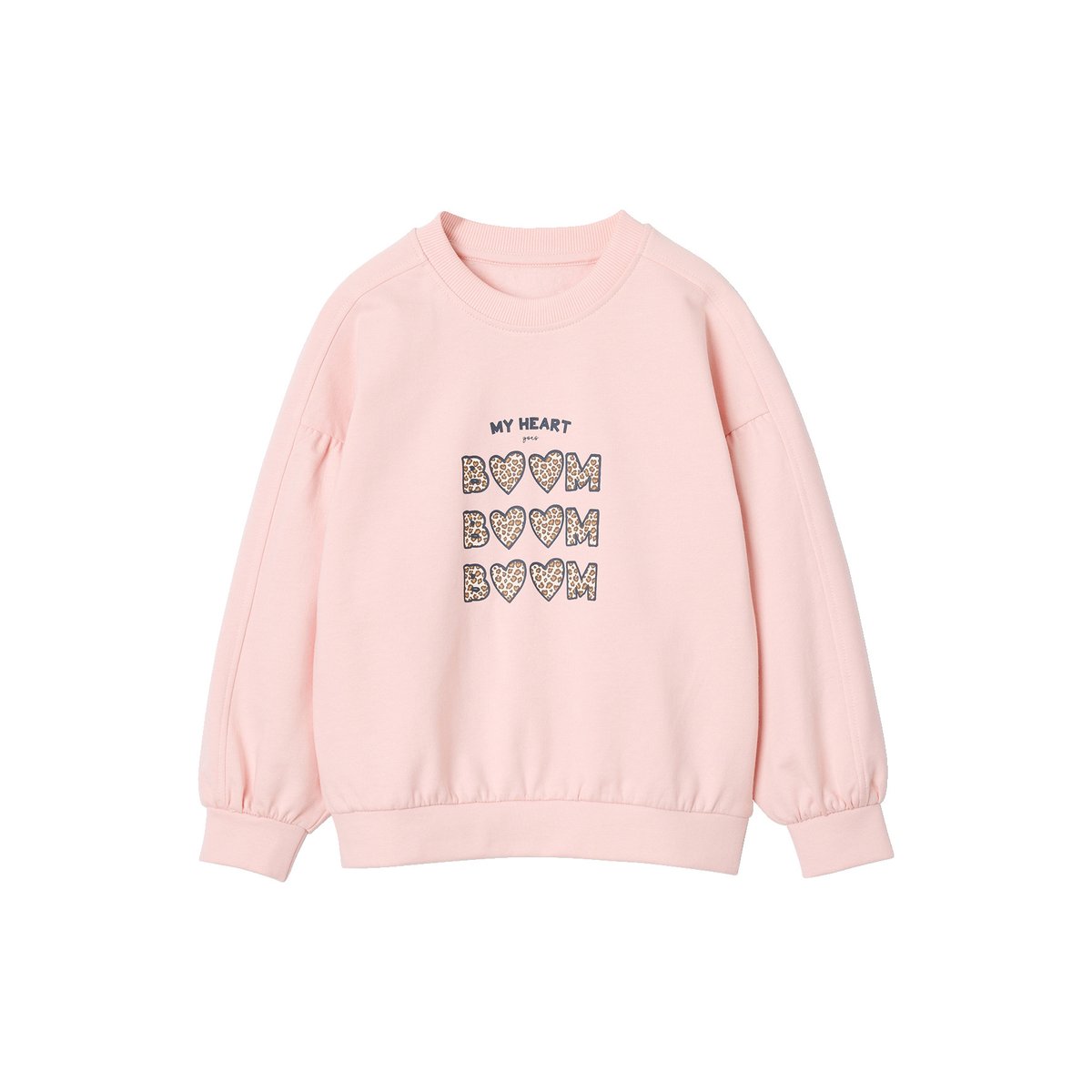 Sweat col rond rose pâle, VERTBAUDET