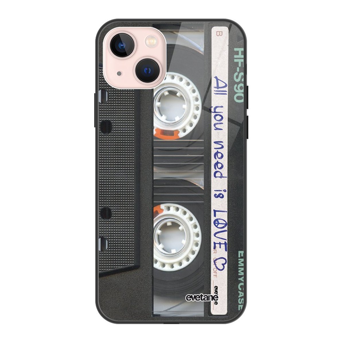 Coque soft touch glossy iPhone 13 cassette, EVETANE