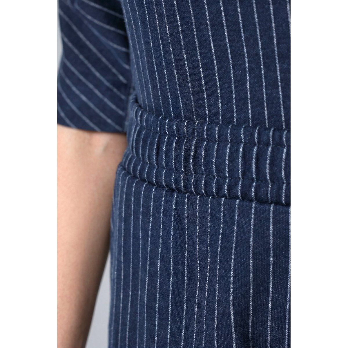 Pantalon Rose en molleton, fines rayures marine, ULLA POPKEN