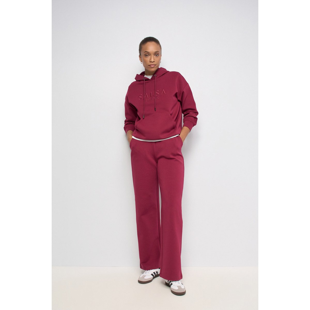 HOODIE AVEC BRANDING rouge, SALSA JEANS