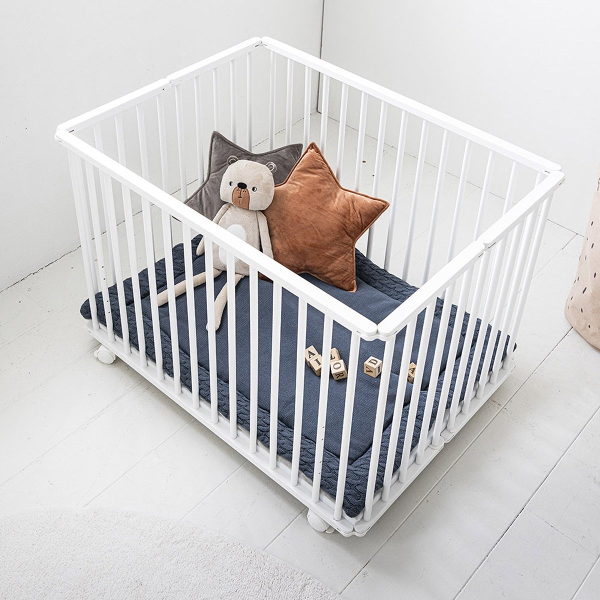 Parc pliable ZEBRE blanc, PETITE AMELIE