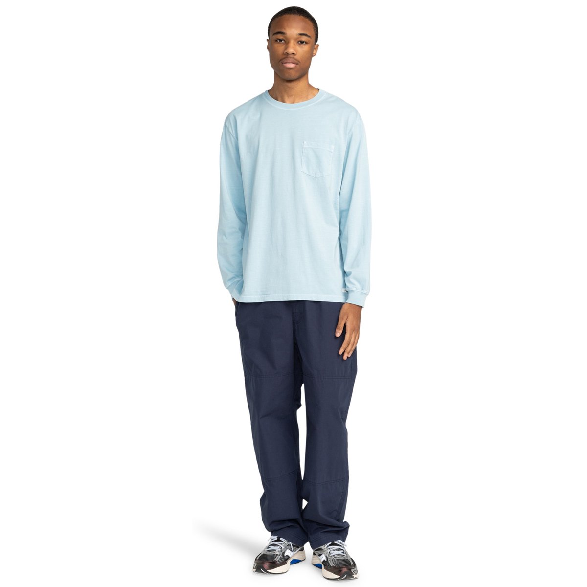 T-shirt manches longues LOWCASE PIGMENT bleu omphalodes, ELEMENT