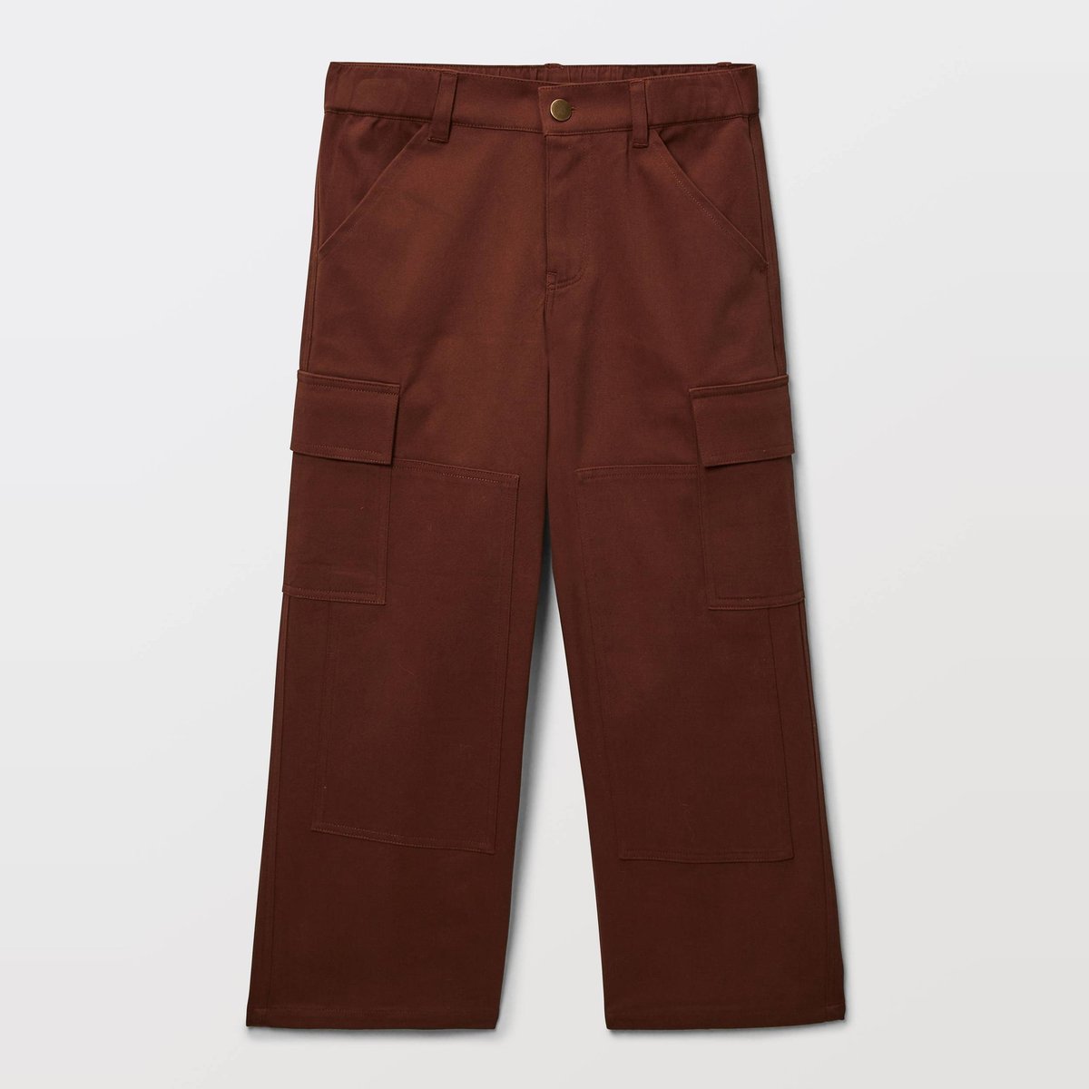 Pantalon cargo large contient du coton bison, MONOPRIX