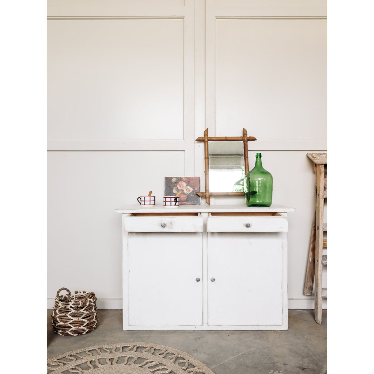 Buffet en bois Gilbert N°67 - Bon état blanc, DEBONGOUT