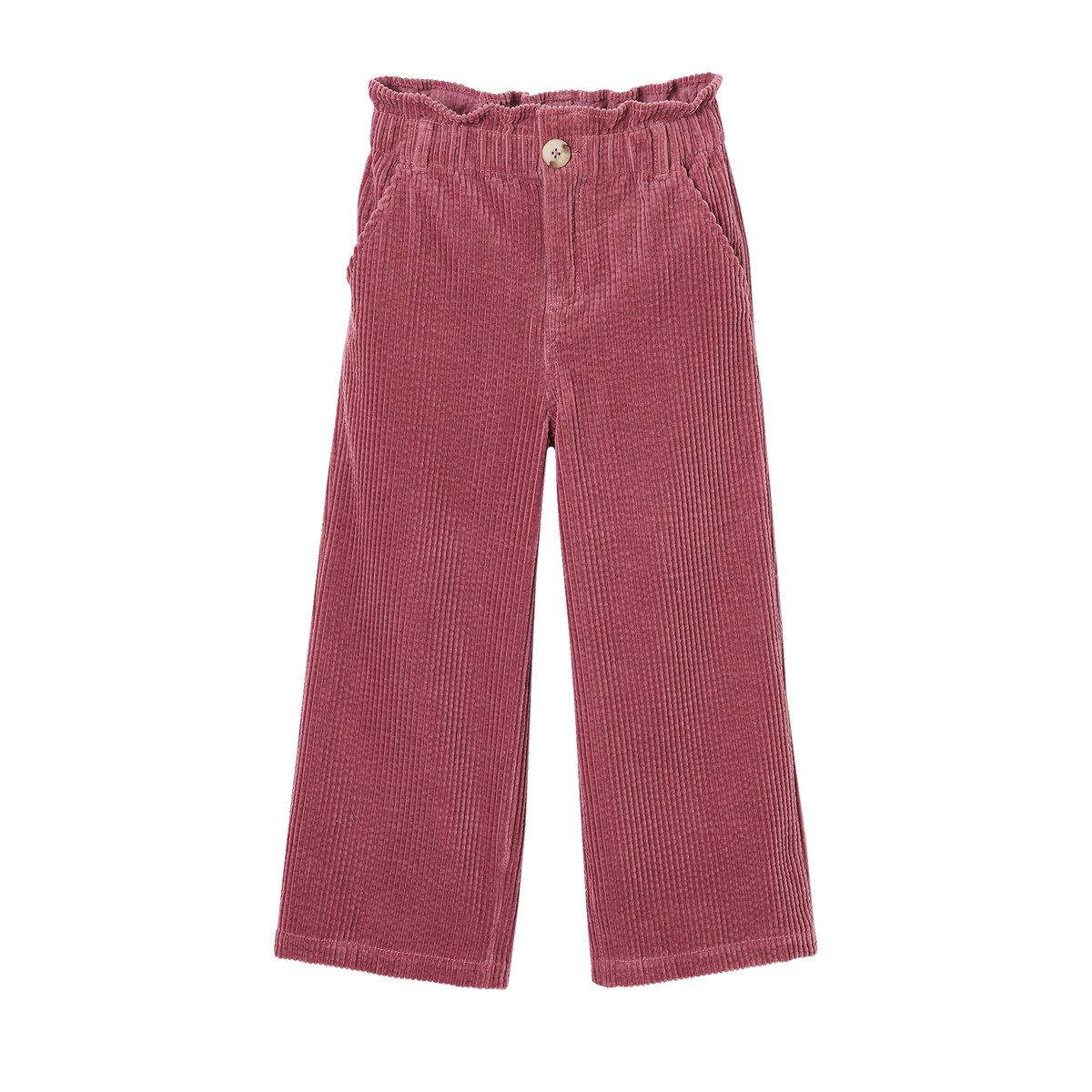 Pantalon large en velours côtelé style paperbag POETIC FARMER mauve, VERTBAUDET