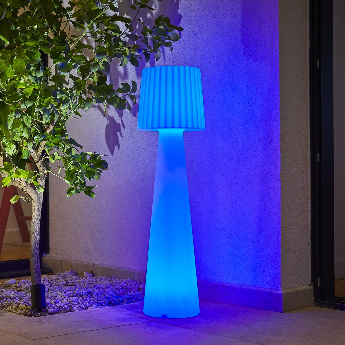 Lampadaire solaire LADY blanc, LUMISKY