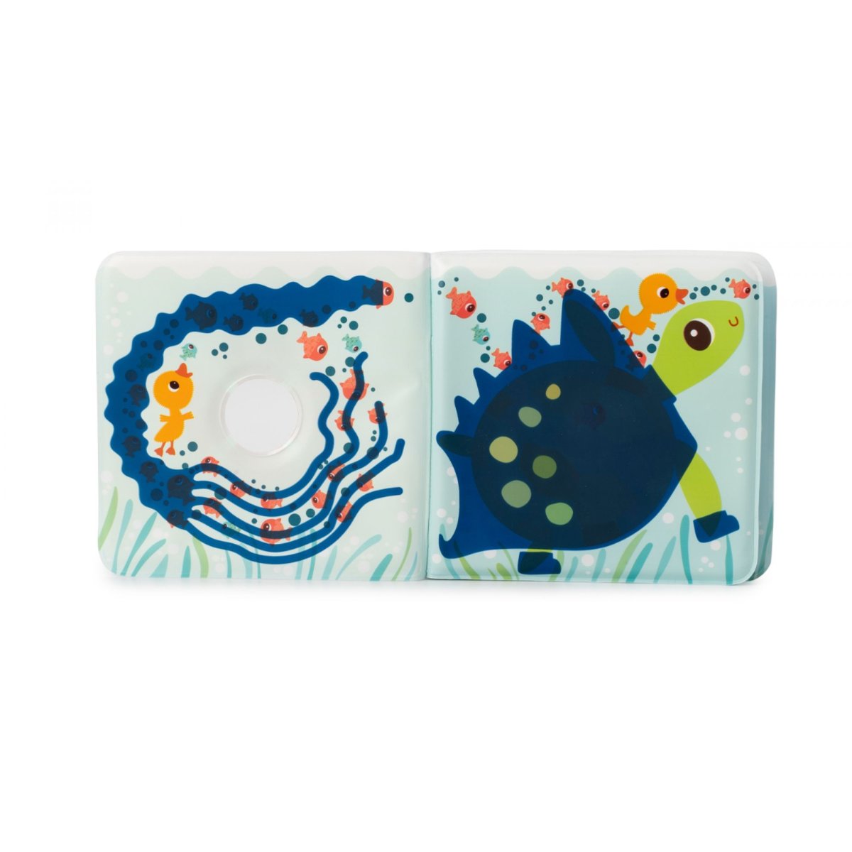 Livre de bain magique Gaspard Splonge rouge, orange, blanc, LILLIPUTIENS