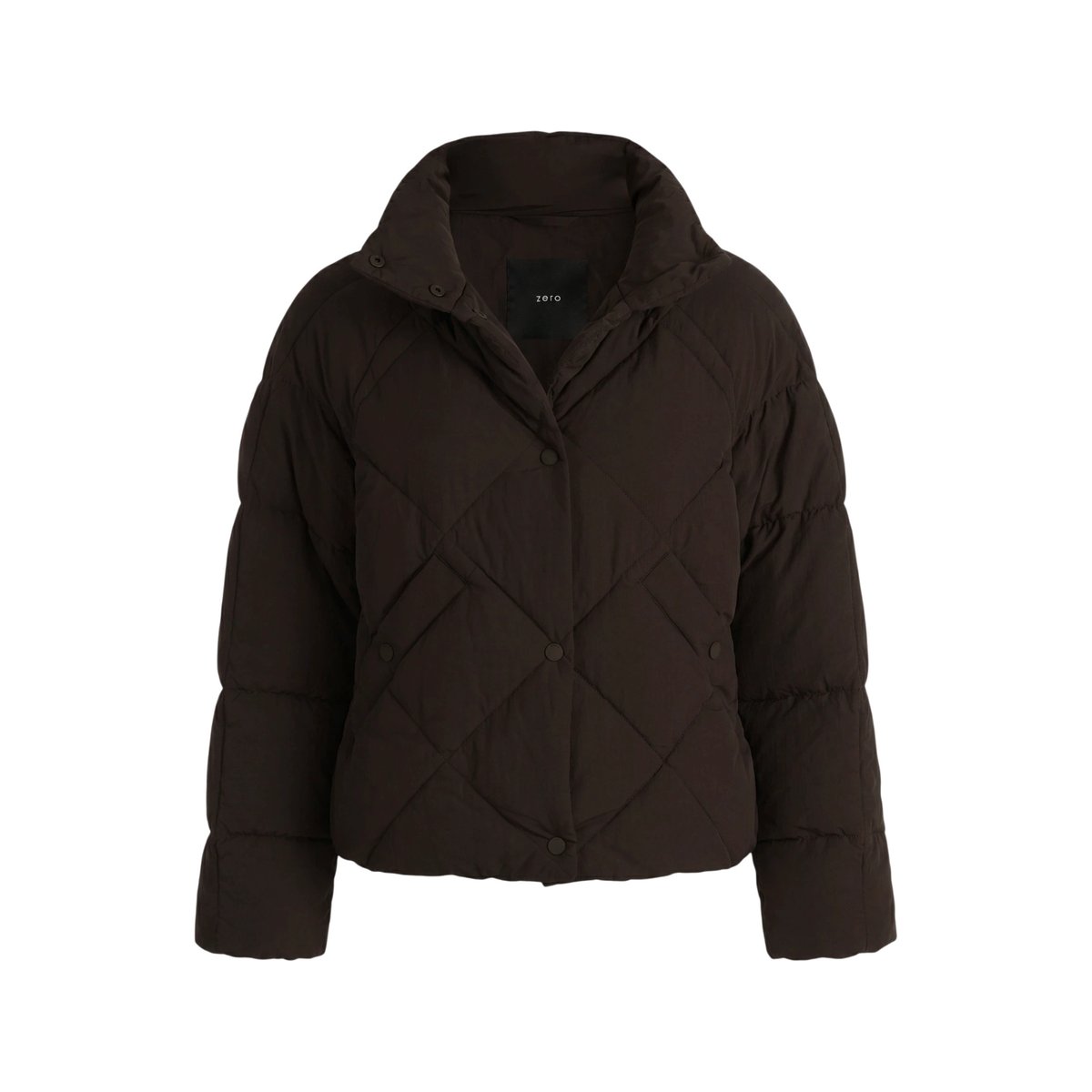 Veste matelassée à col droit black coffee, ZERO