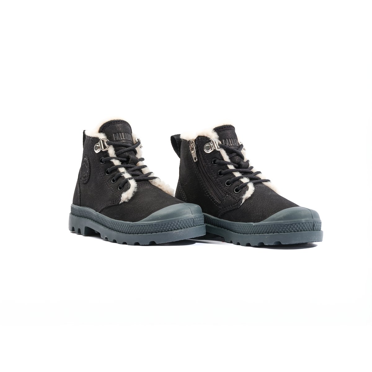 Baskets montantes en coton PAMPA ZIP WL noir-black, PALLADIUM