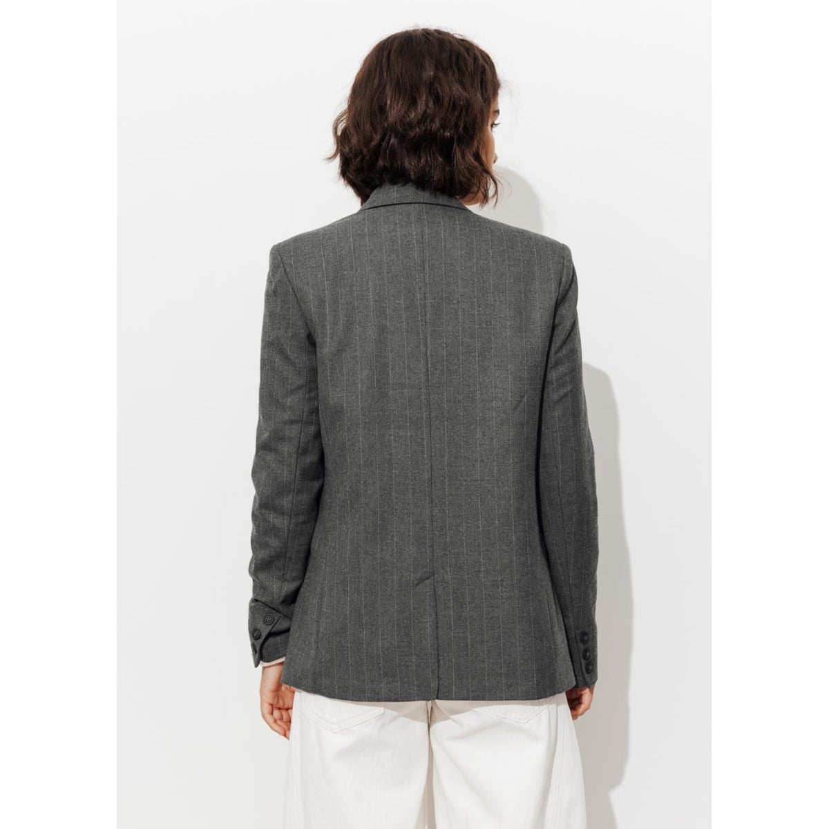 Veste de tailleur rayée gris, PROMOD