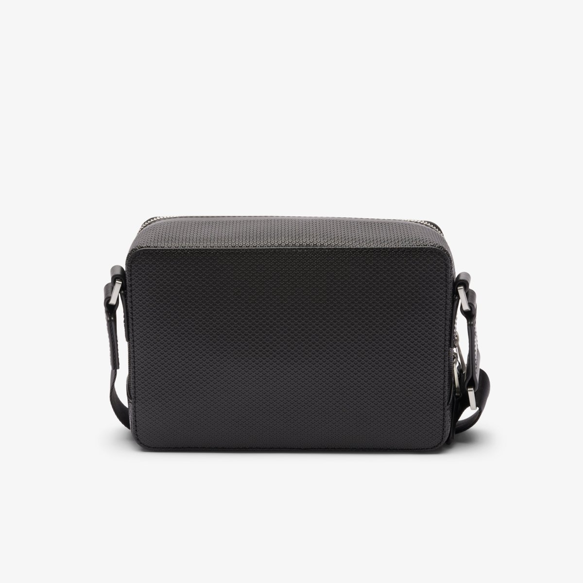 Petit sac reporter Chantaco en cuir noir-000, LACOSTE