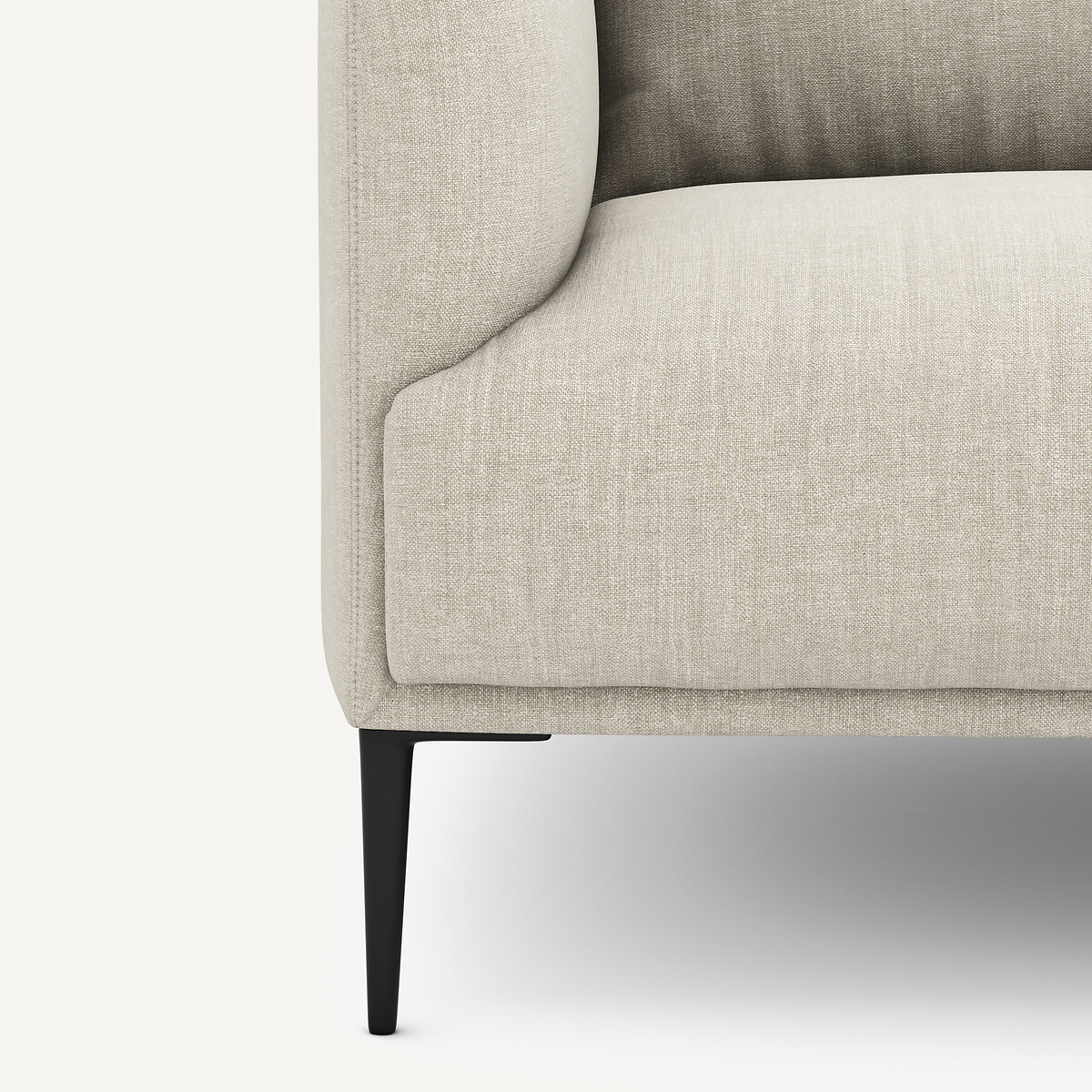 Fauteuil en coton et lin, OSCAR beige, AM.PM X EMMANUEL GALLINA