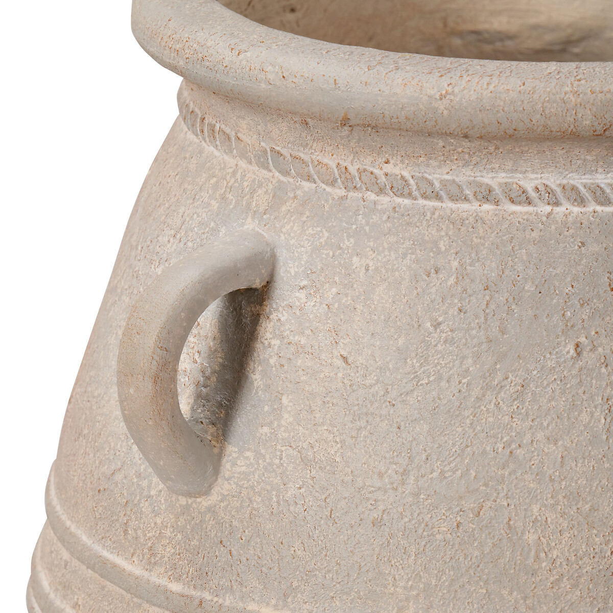 56cm Grey Wash Fibrestone Decorative Vase with Handles grey, SO'HOME