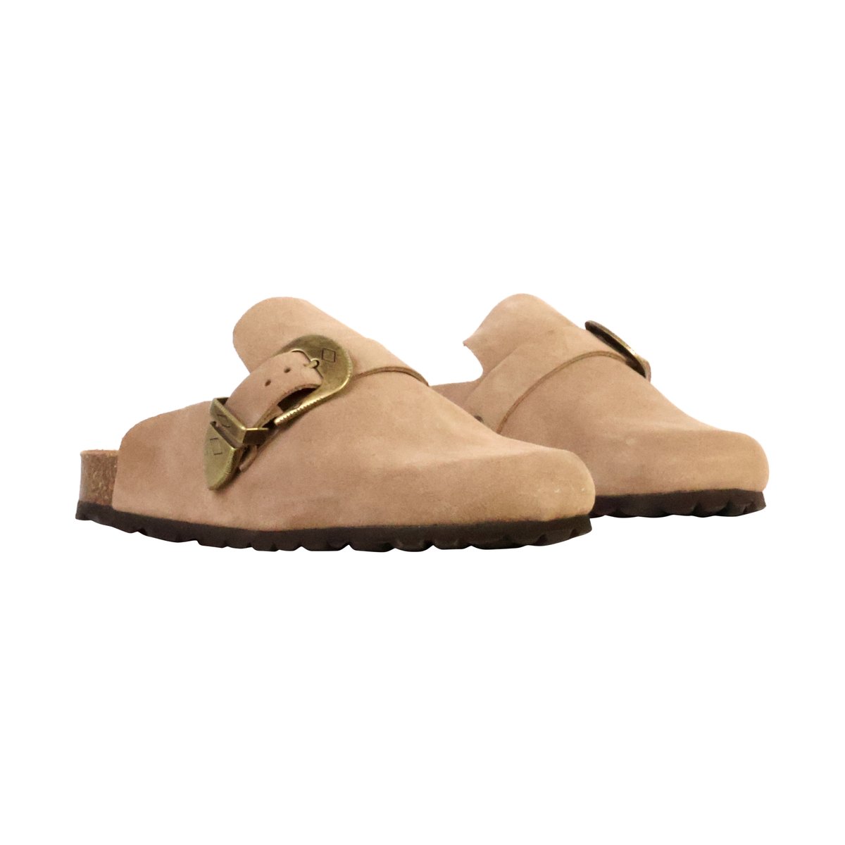 Mules Mocassin Cuir Noga Boreal Cow Boy taupe, THE DIVINE FACTORY