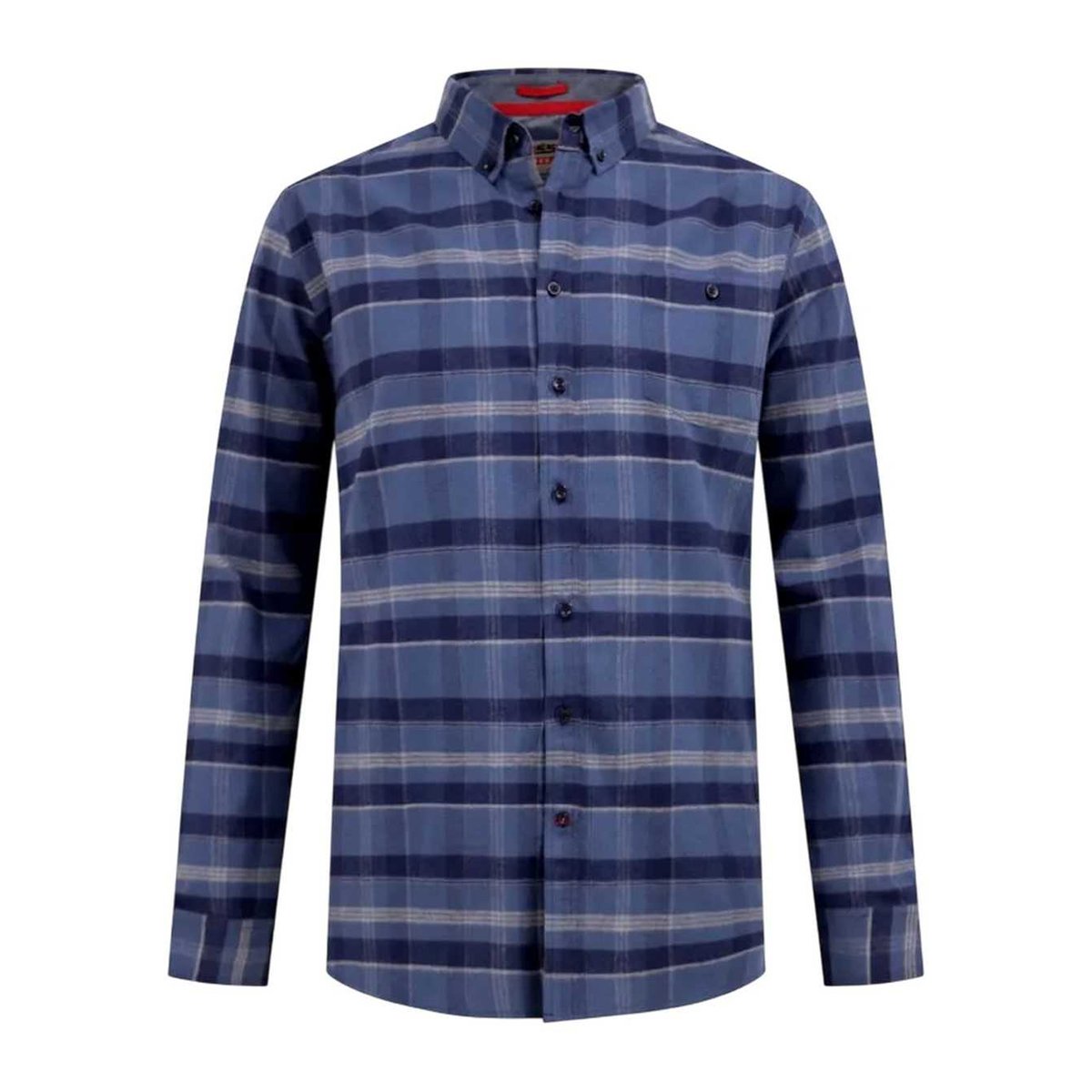 Chemise manches longues motif/style à carreaux SHREWSBURY bleu, DUKE