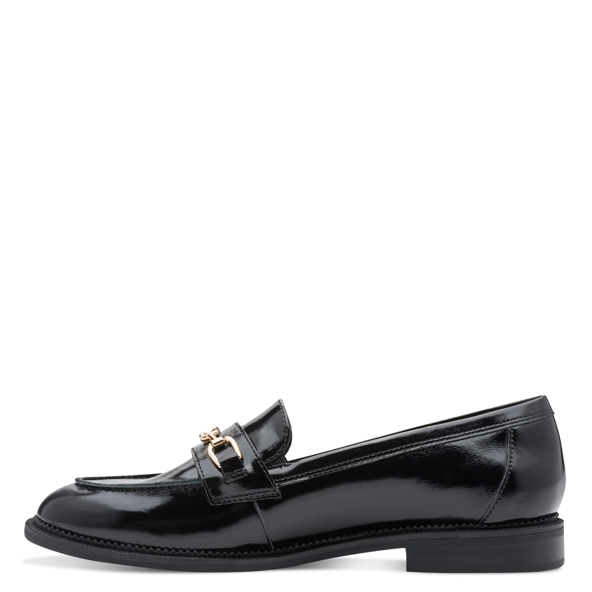 Slipper en cuir noir, TAMARIS