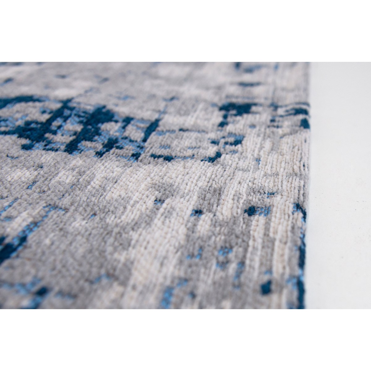 Tapis salon et chambre coton Mad Men - Bronx Azurite bleu, NOVATREND