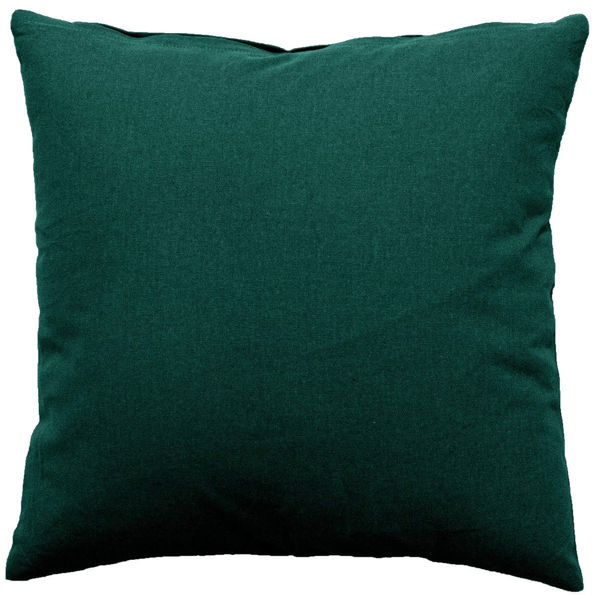 Coussin carré déhoussable en coton PANAMA vert foncé, TOILINUX