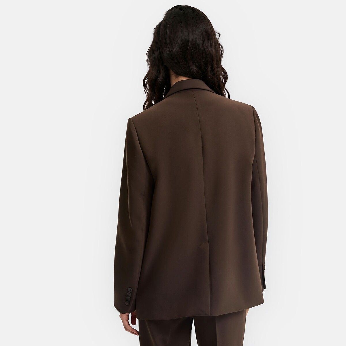 Regular Fit Single-Breasted Blazer chocolate brown, LA REDOUTE COLLECTIONS