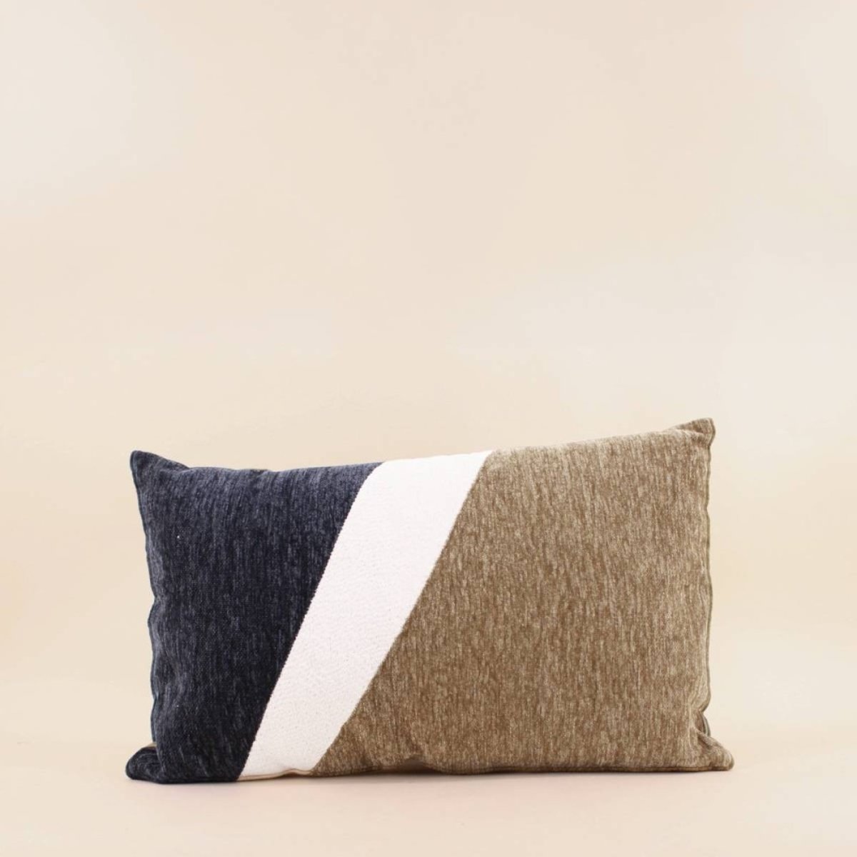 Coussin jacquard rayé 30x50cm vert, ORNAMI