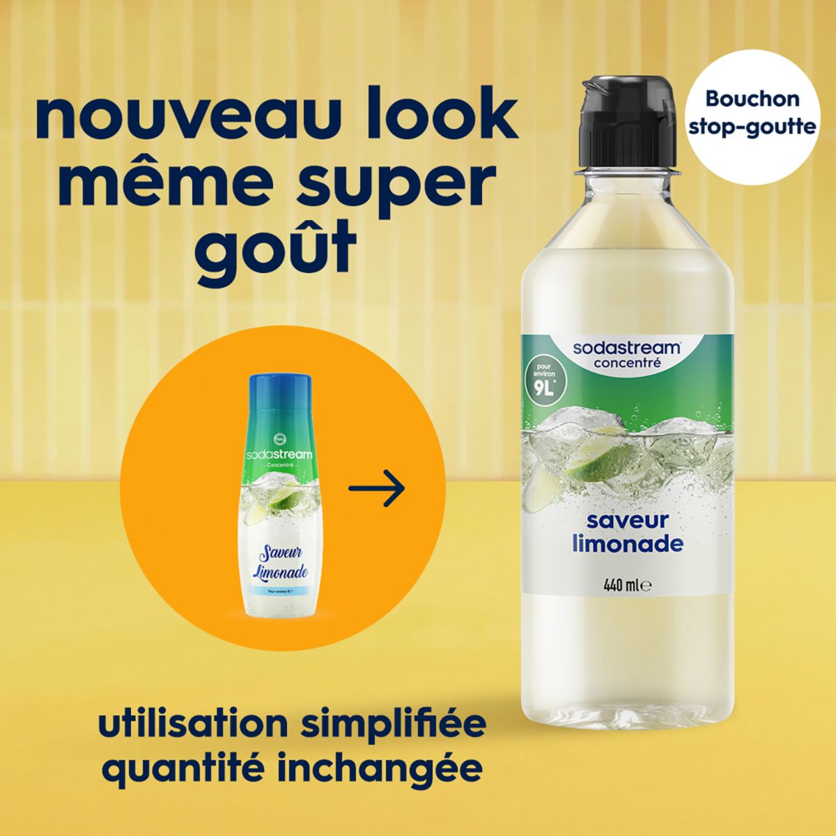 Concentré LIMONADE 440ml couleur unique, SODASTREAM