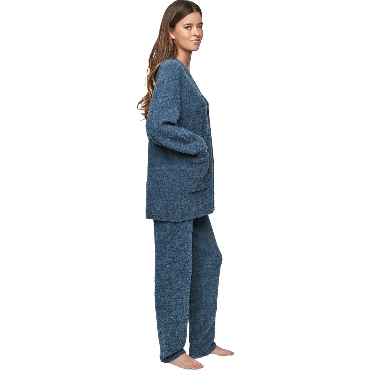 Pyjama pantalon veste manches longues P110 CANDY CLOUD bleu, SELMARK