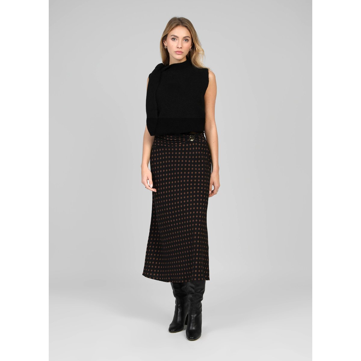 Jupe Longue GINELOU palinto marron, AN'GE