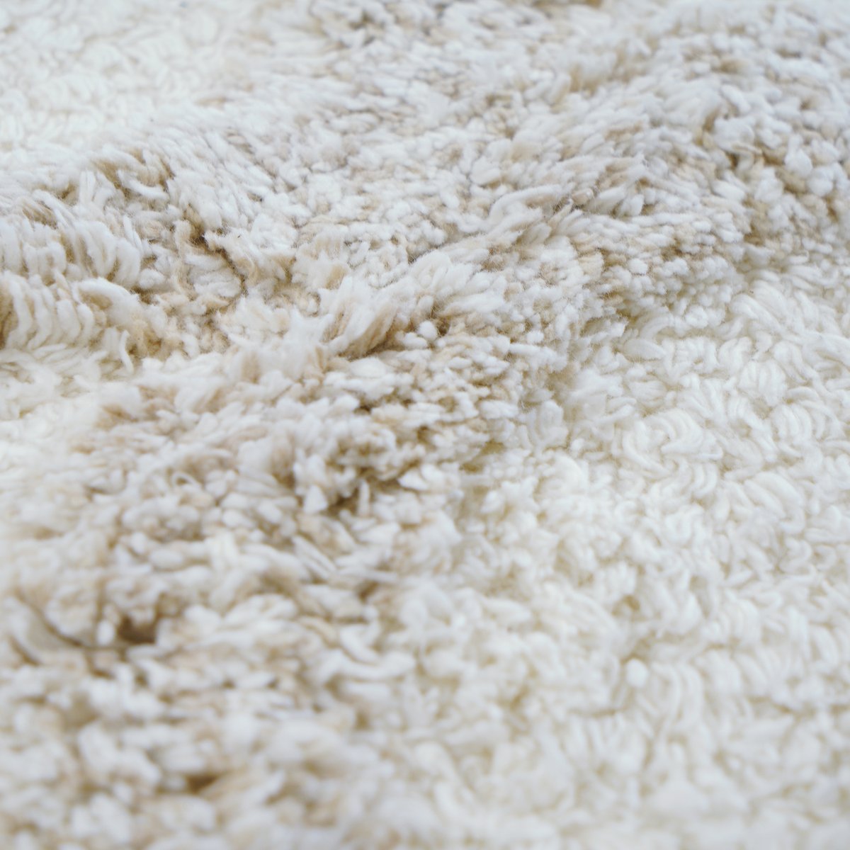 Tapis lavable berbère en coton ATLAS - style bohème beige, THE DECO FACTORY
