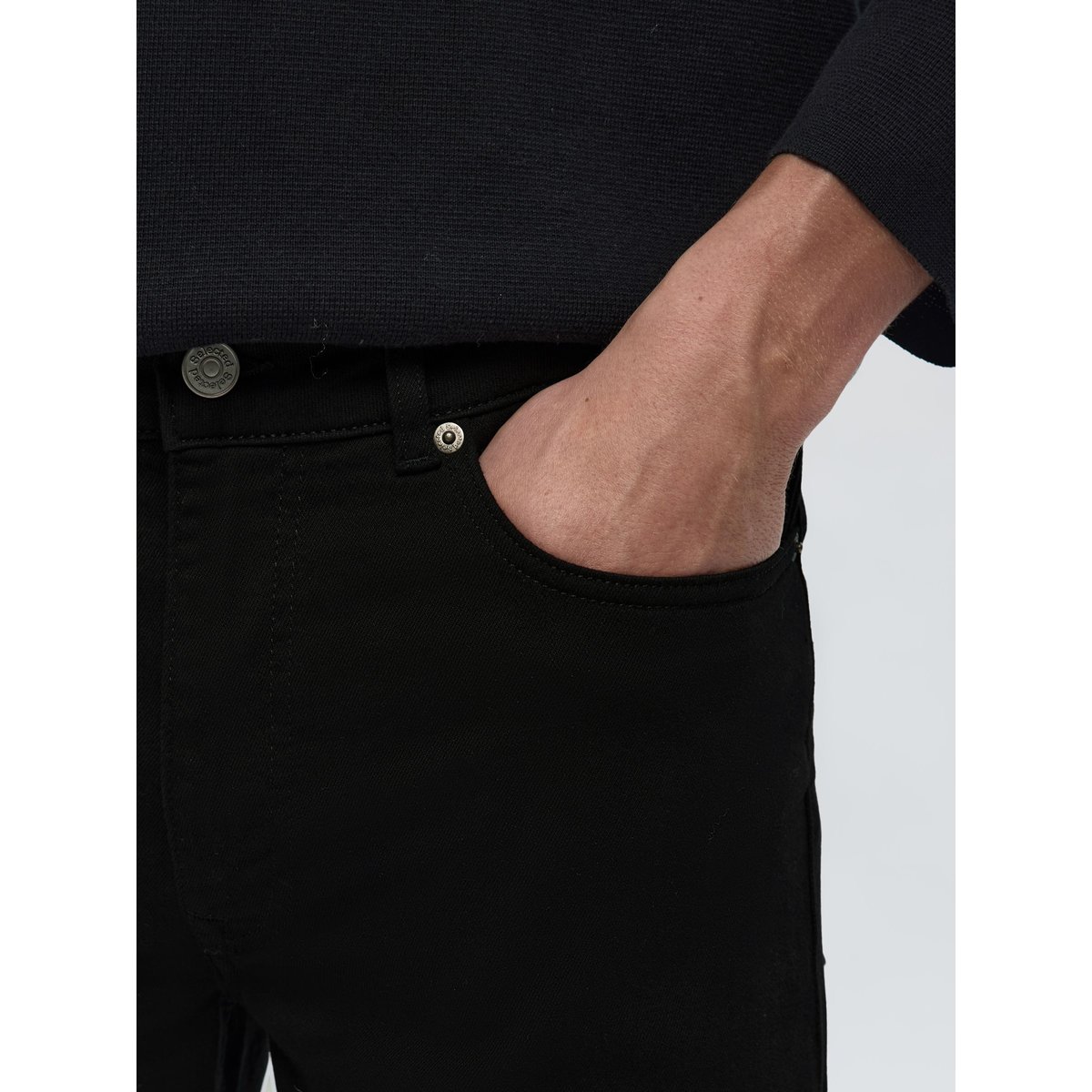 Jean Slim black denim, SELECTED