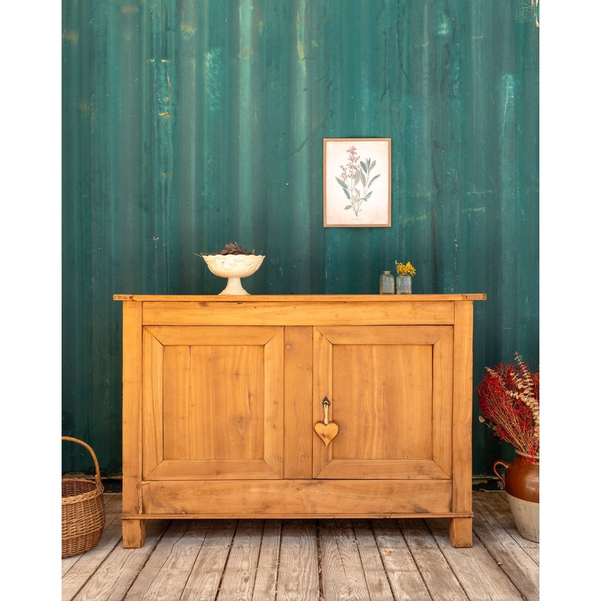 Buffet coffre en bois Gilbert N°1726 - Bon état bois clair, DEBONGOUT