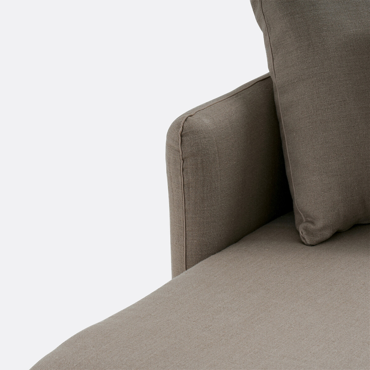 Méridienne modulable, en lin et viscose, profondeur 158 cm, IVETE kaki grisé, LA REDOUTE INTERIEURS