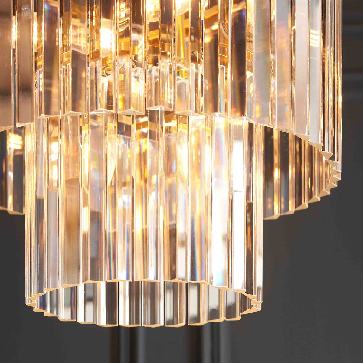 Coma 4-Light Tiered Glass Pendant Light brass, ÉDITÉ