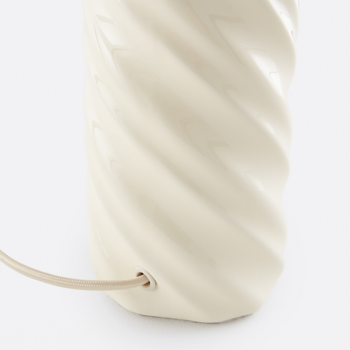Lampe à poser céramique et lin, Dehen ecru, LA REDOUTE INTERIEURS