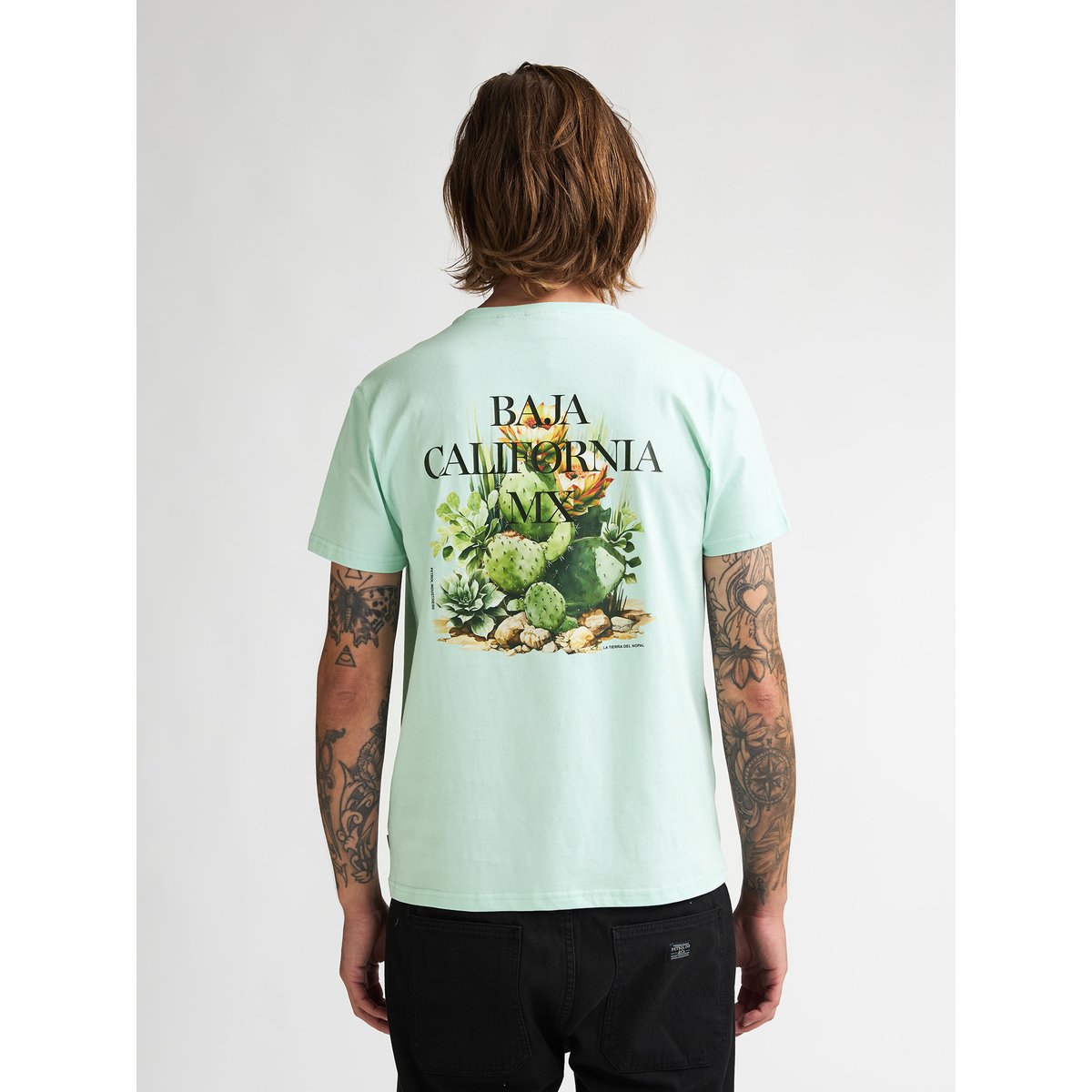 T-shirt dos imprimé magma vert cool mint, PETROL INDUSTRIES