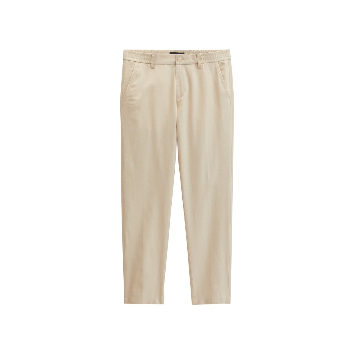 Pantalon de jogging chino Osby à coupe fuselée en mélange de TENCEL™ Lyocell et de lin creme, MARC O'POLO
