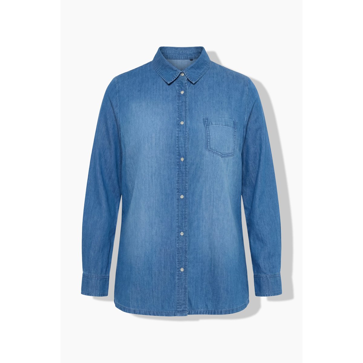 Chemisier en jean, col chemise bleu jean, ULLA POPKEN