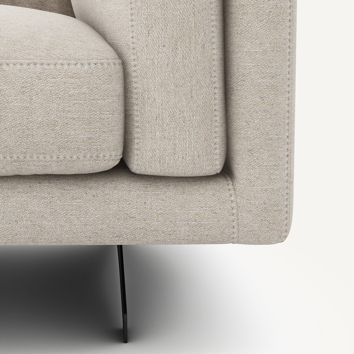 2-Sitzer-Sofa, aus meliertem Leinen, CÉSAR elfenbein, AM.PM