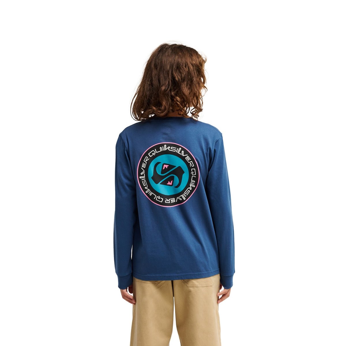 T-shirt manches longues EV DUALITY bleu dark denim, QUIKSILVER