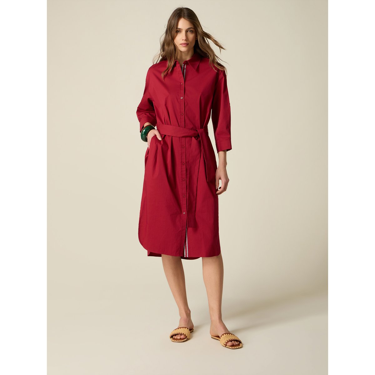 Robe chemisier rouge, OLTRE