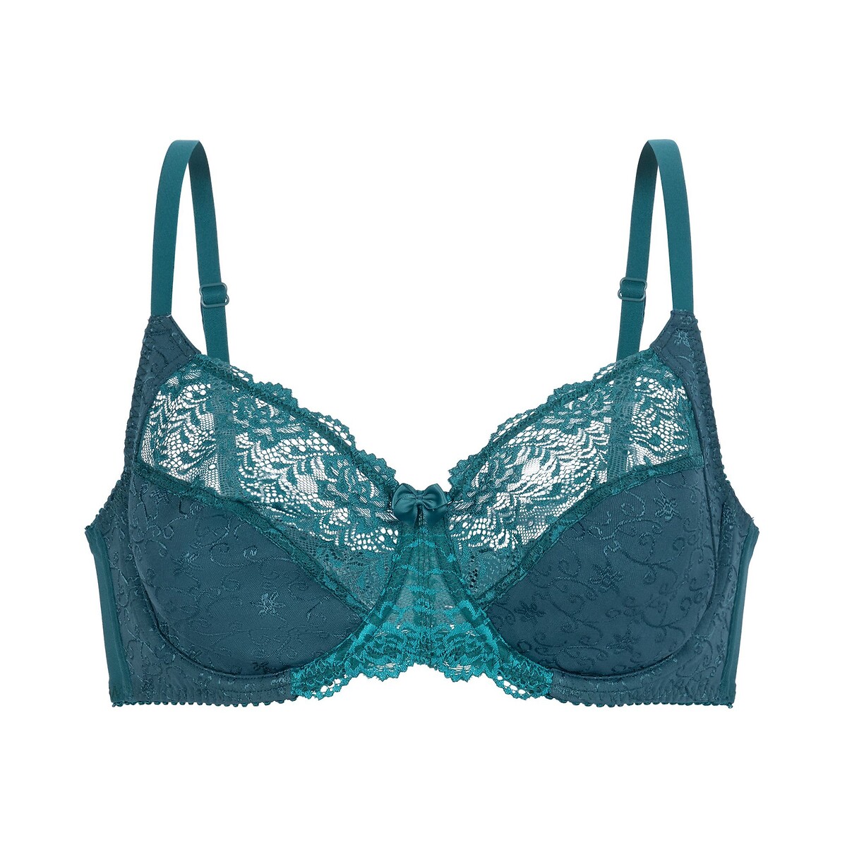 Reggiseno contenitivo senza coppe imbottite verde, DORINA