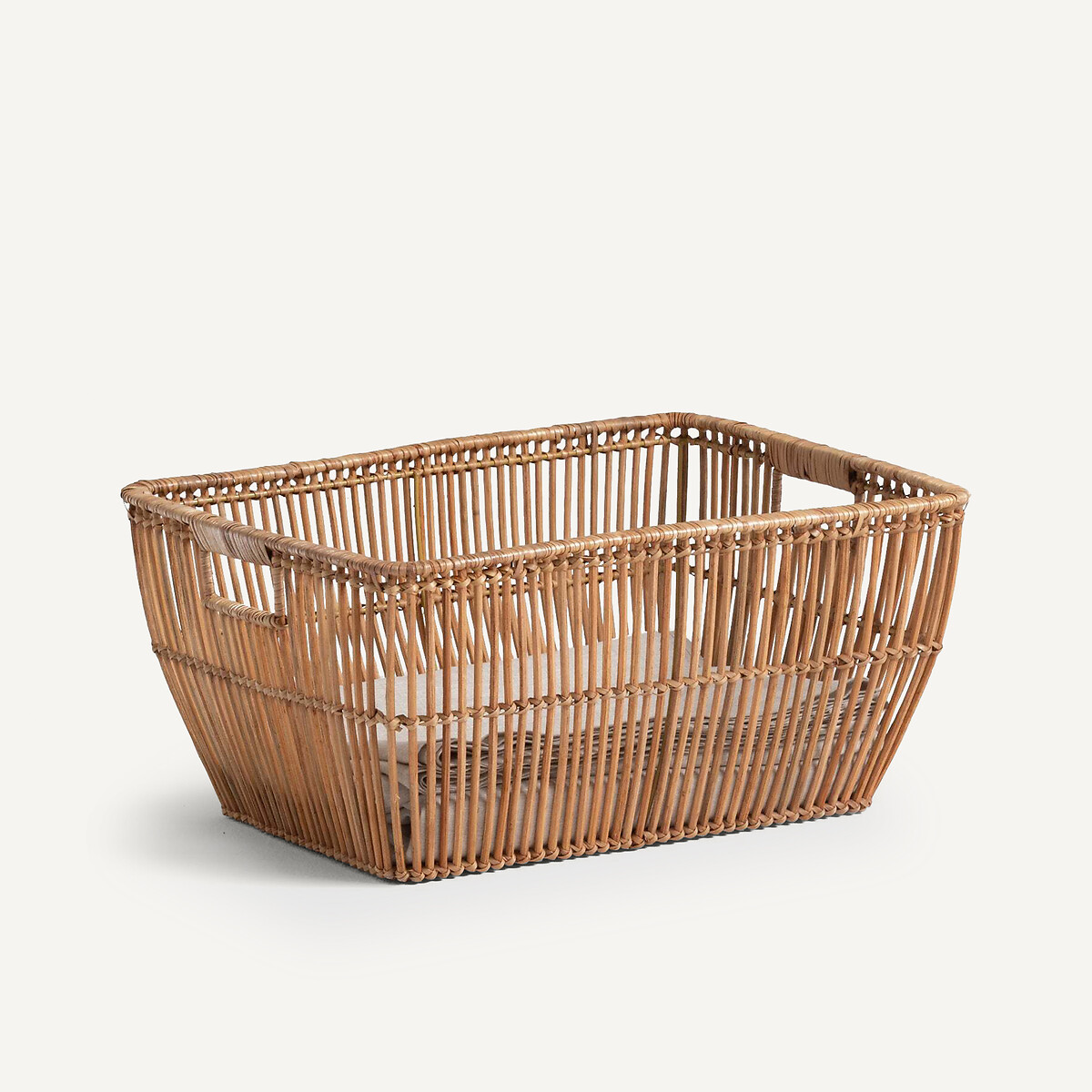 Panier à linge rotin L50xH24cm Sentaku naturel, AM.PM